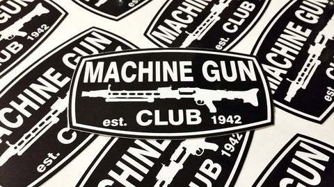 MG42 Machine Gun Club Jagd Aufkleber/Sticker Oracal