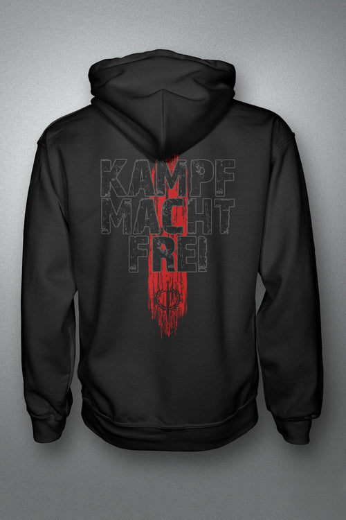 "Kampf macht Frei" Kapuzensweatshirt Kampf I B&C